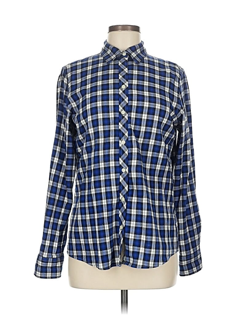 Pre-owned Banana Republic Long Sleeve Button Down Shirt In Blue