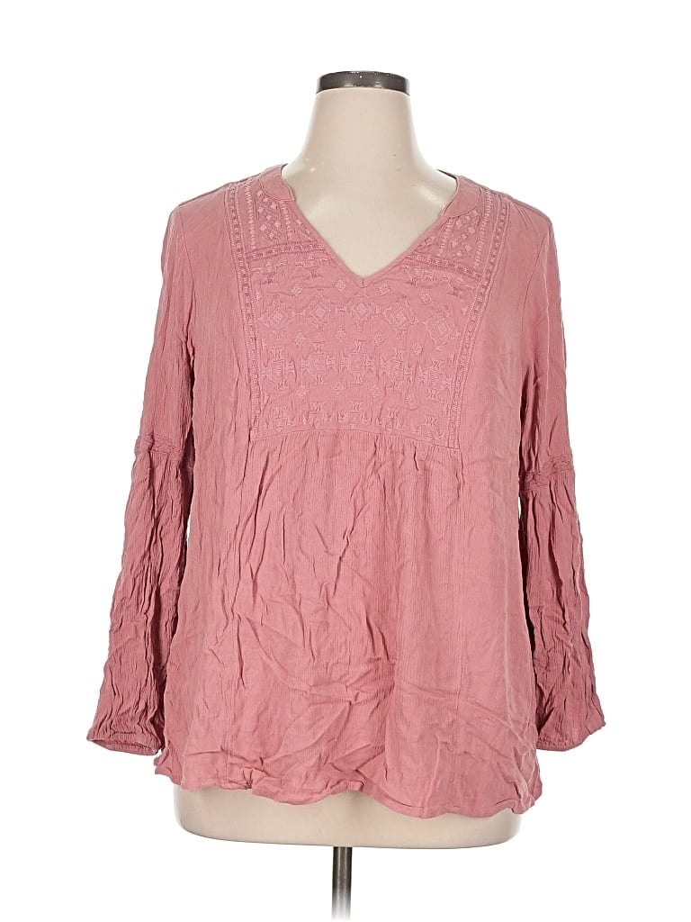 Pre-owned Torrid 3/4 Sleeve T-shirt In Pink