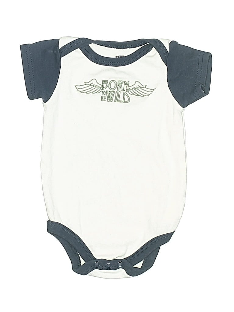 Pre-owned Hb Babies' Short Sleeve Onesie In White