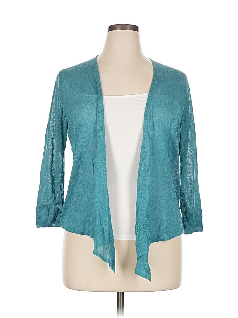 Pre-owned Nic + Zoe Cardigan Sweater In Blue