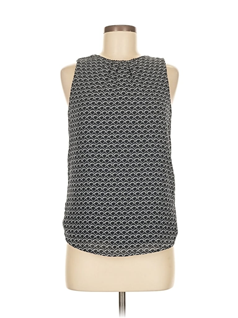 Pre-owned H&m Sleeveless Blouse In Gray
