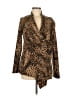 Grace Elements Animal Print Brown Blazer Size 8 - photo 1