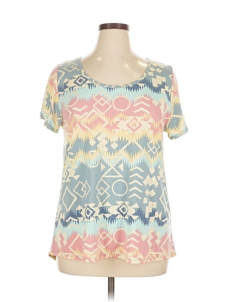 Pre-owned Lularoe Short Sleeve T-shirt In Blue