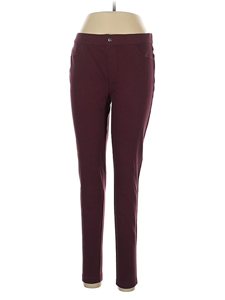 Pre-owned Simply Vera Vera Wang Casual Pants In Burgundy