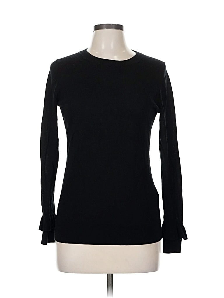 Pre-owned Banana Republic Wool Pullover Sweater In Black