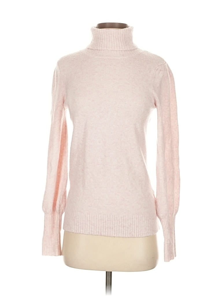 Pre-owned J.crew Factory Store Turtleneck Sweater In Pink