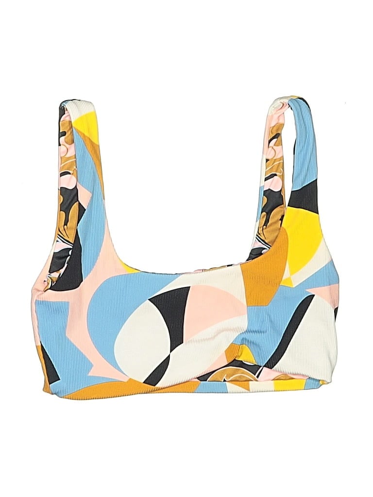 UNBRANDED Pre-owned Swimsuit Top Blue Graphic Pattern Swimwear