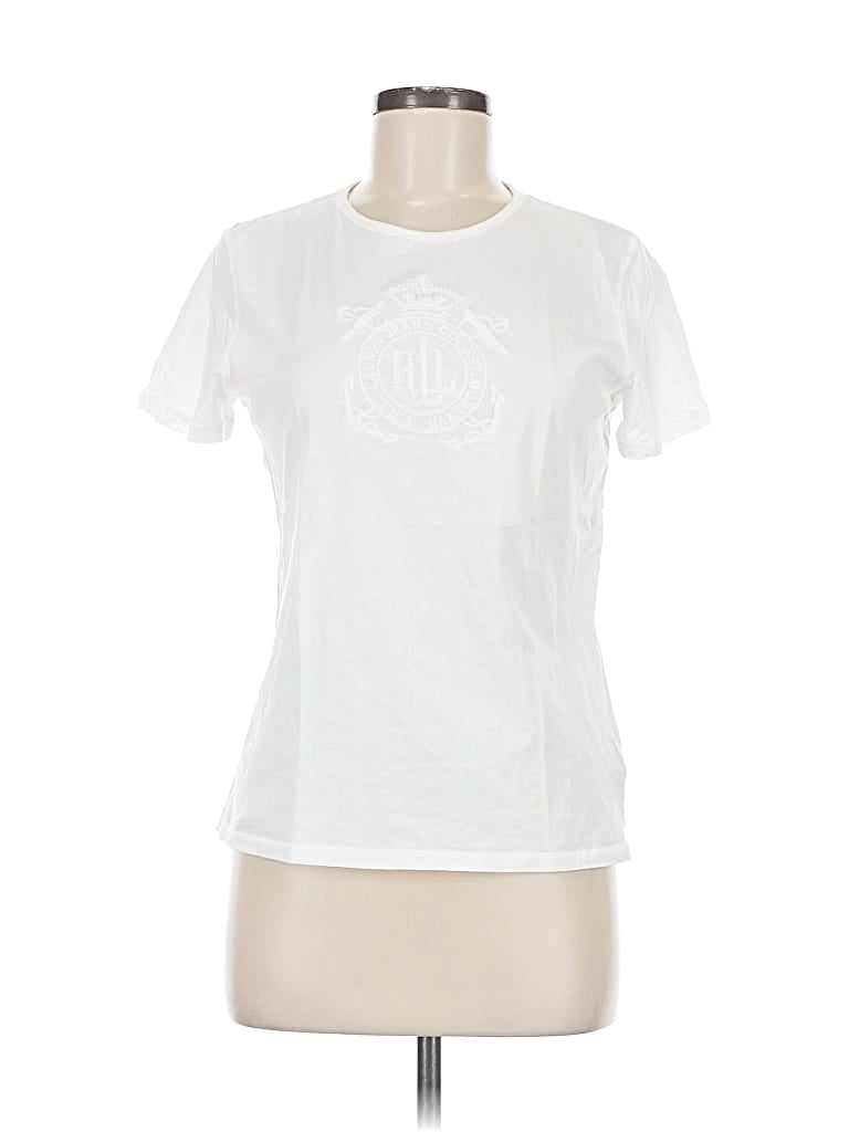 Pre-owned Lauren Jeans Co. Short Sleeve T-shirt In White