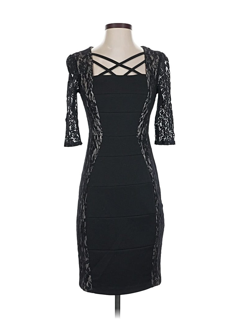 Pre-owned Jax Cocktail Dress In Black