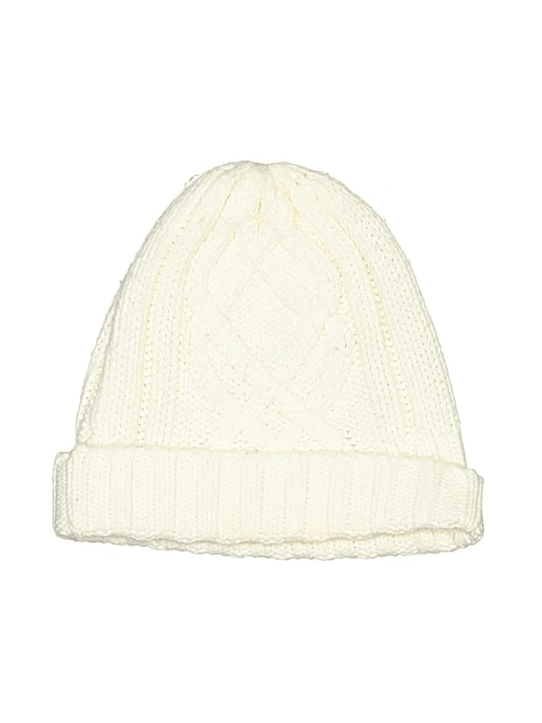 Pre-owned Ann Taylor Loft Beanie Hat In White