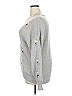 Shein Curve 100% Polyester Floral Gray Pullover Sweater Size 2X - photo 5