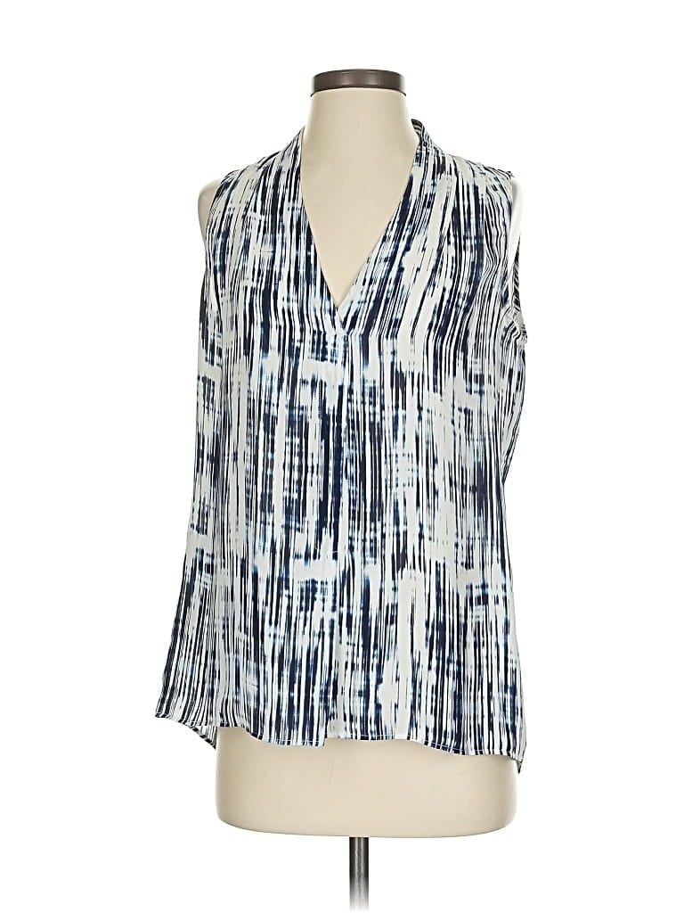 Pre-owned Rose + Olive Sleeveless Blouse In Blue