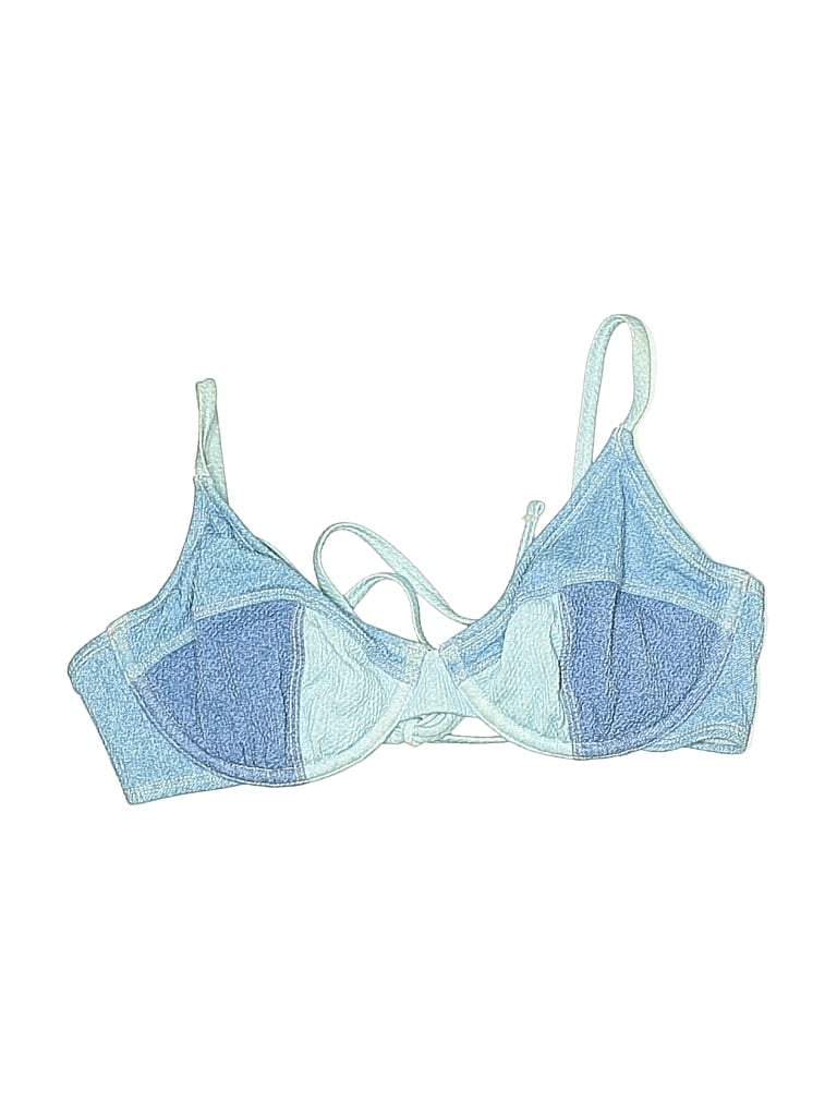 Pre-owned Wild Fable Swimsuit Top Blue Swimwear