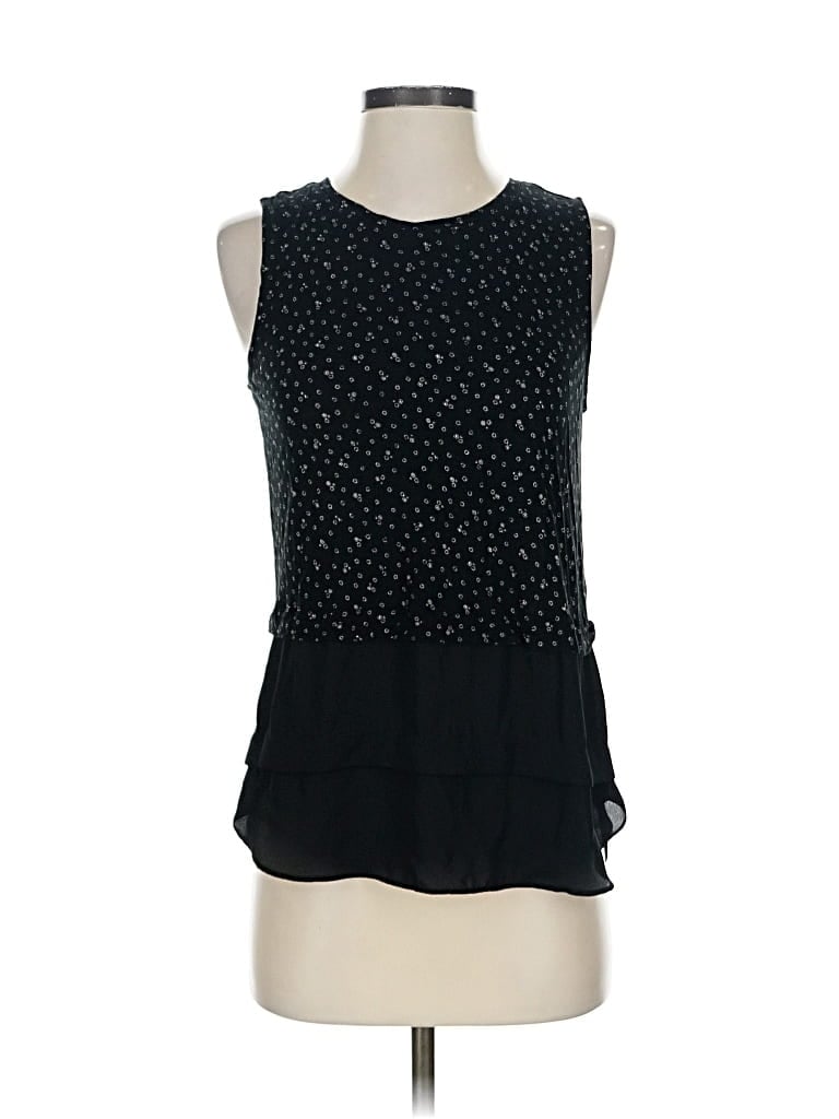 Pre-owned Ann Taylor Loft Sleeveless Blouse In Black