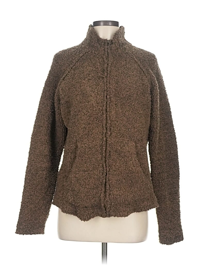 Pre-owned Natural Reflections Cardigan Sweater In Brown
