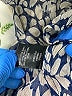 Current Air 100% Polyester Animal Print Ivory Blue Long Sleeve Blouse Size M - photo 7