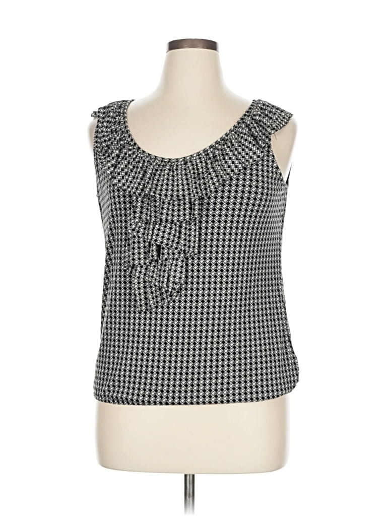 Pre-owned Style & Co Sleeveless Blouse In Black