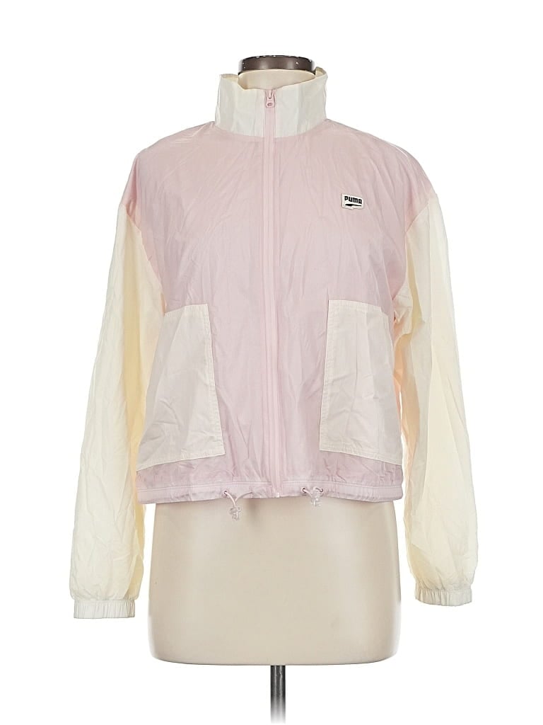 Pre-owned Puma Windbreaker Jacket In Pink