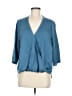 Cooper & Ella 100% Polyester Blue 3/4 Sleeve Blouse Size M - photo 1