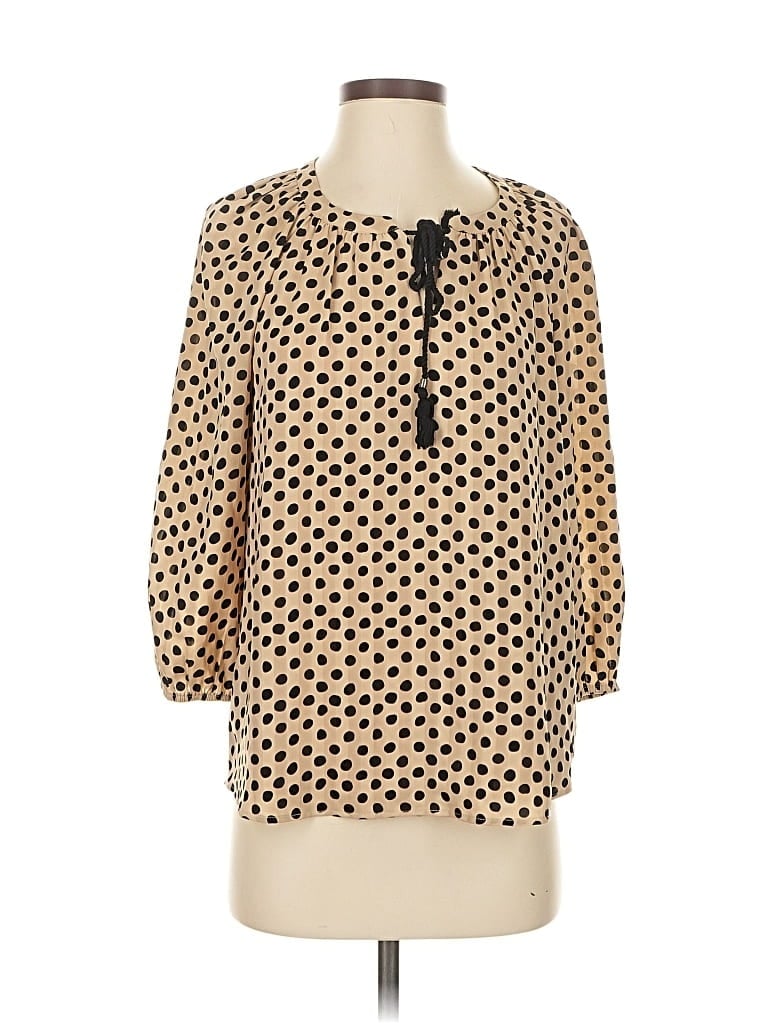 Pre-owned Dr2 3/4 Sleeve Blouse In Gold