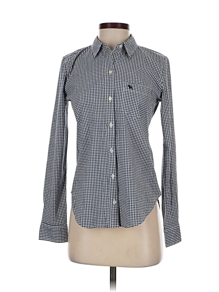 ABERCROMBIE & FITCH Pre-owned Long Sleeve Button Down Shirt In Gray
