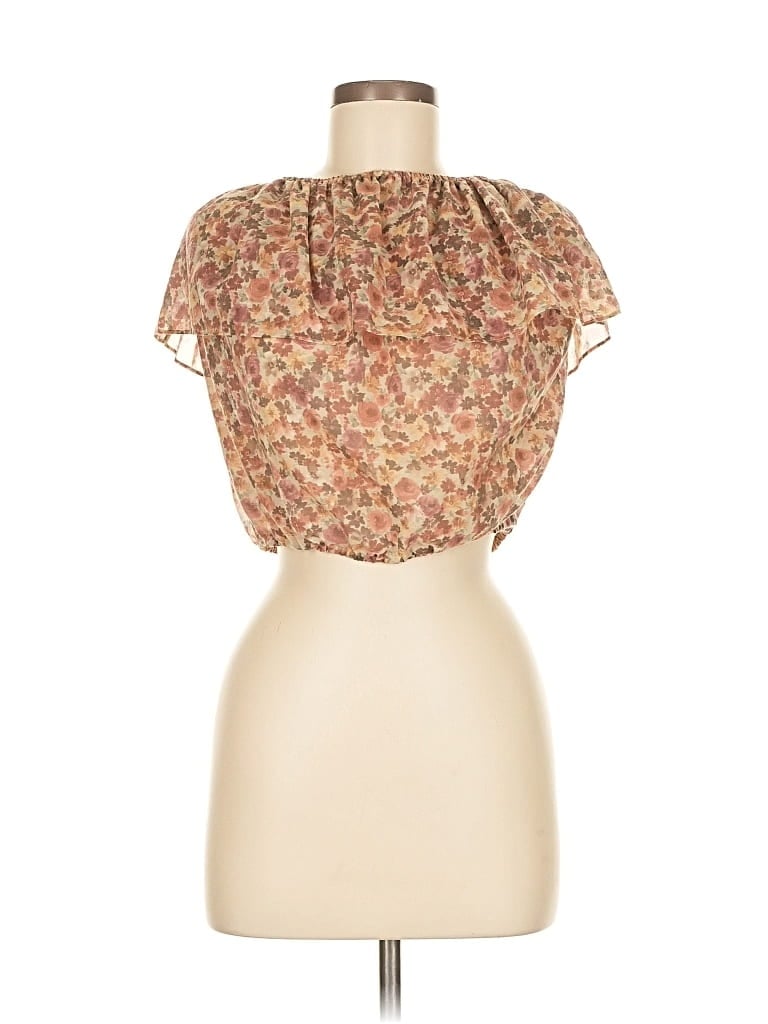 Pre-owned Torn By Ronny Kobo Sleeveless Blouse In Brown