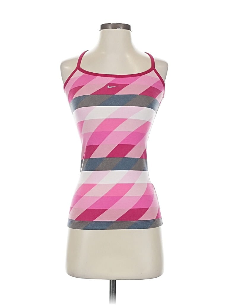 Pre-owned Nike Tank Top Pink Halter Neckline Tops