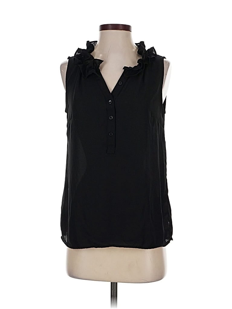 Pre-owned Talbots Sleeveless Blouse In Black
