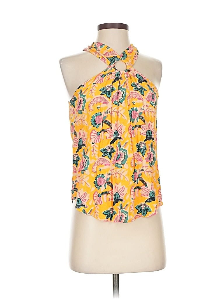 Pre-owned Maeve By Anthropologie Sleeveless Blouse In Yellow