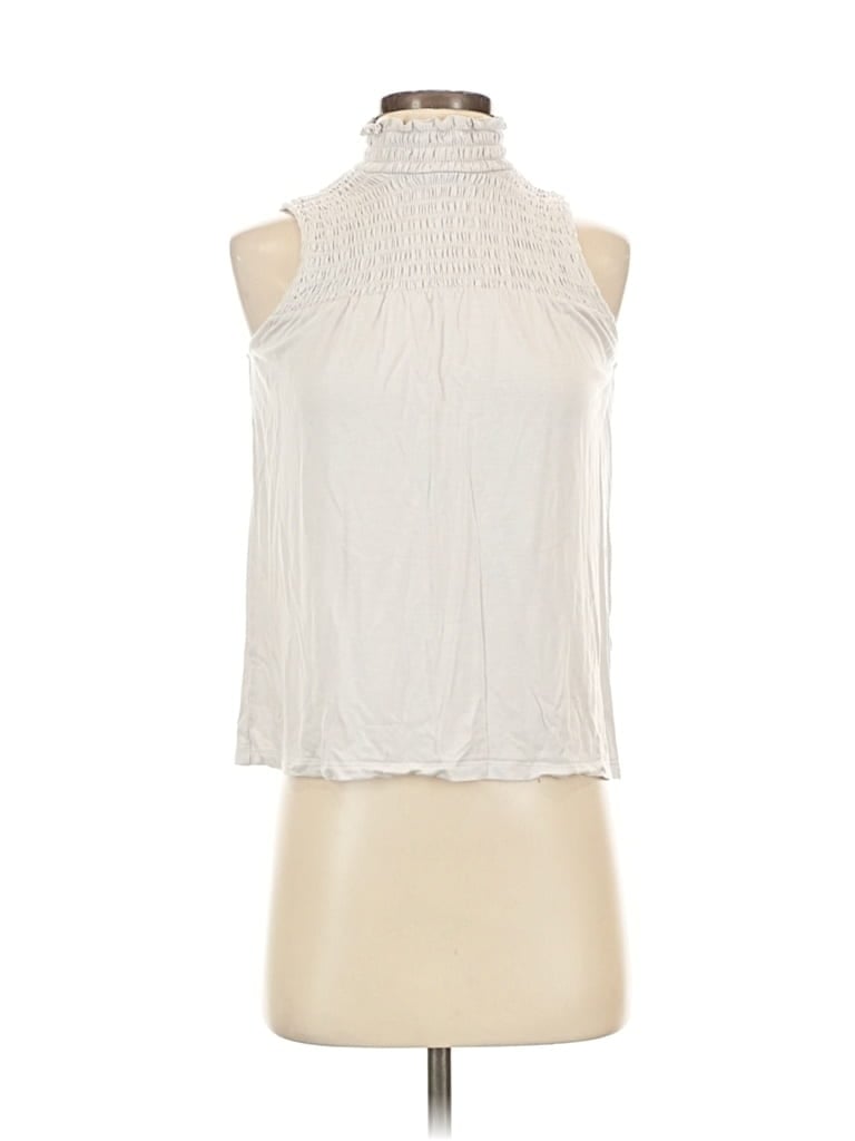 Pre-owned Banana Republic Factory Store Sleeveless Blouse In White