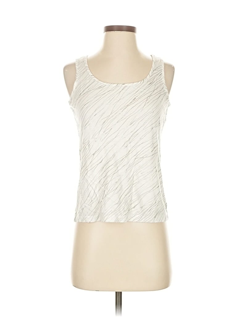 Pre-owned Talbots Tank Top Ivory Halter Neckline Tops In White