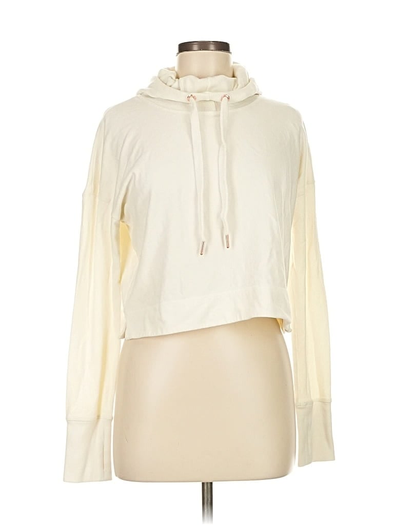 Pre-owned Sweaty Betty Pullover Hoodie In White