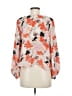 Parker 100% Silk Orange 3/4 Sleeve Silk Top Size S - photo 2
