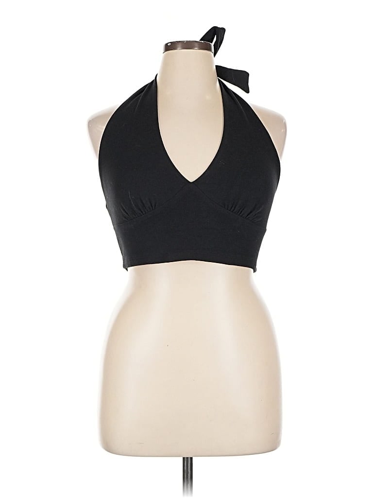 Click to view more detailed imagery on our partner's website Pre-owned Full Tilt Sleeveless Top Black Halter Neckline Tops
