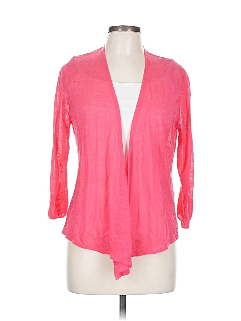 Pre-owned Nic + Zoe Cardigan Sweater In Pink