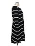 Olivaceous Stripes Black Casual Dress Size M - photo 4