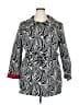 Doncaster Collection Print Silver Black Coat Size 18 - photo 1