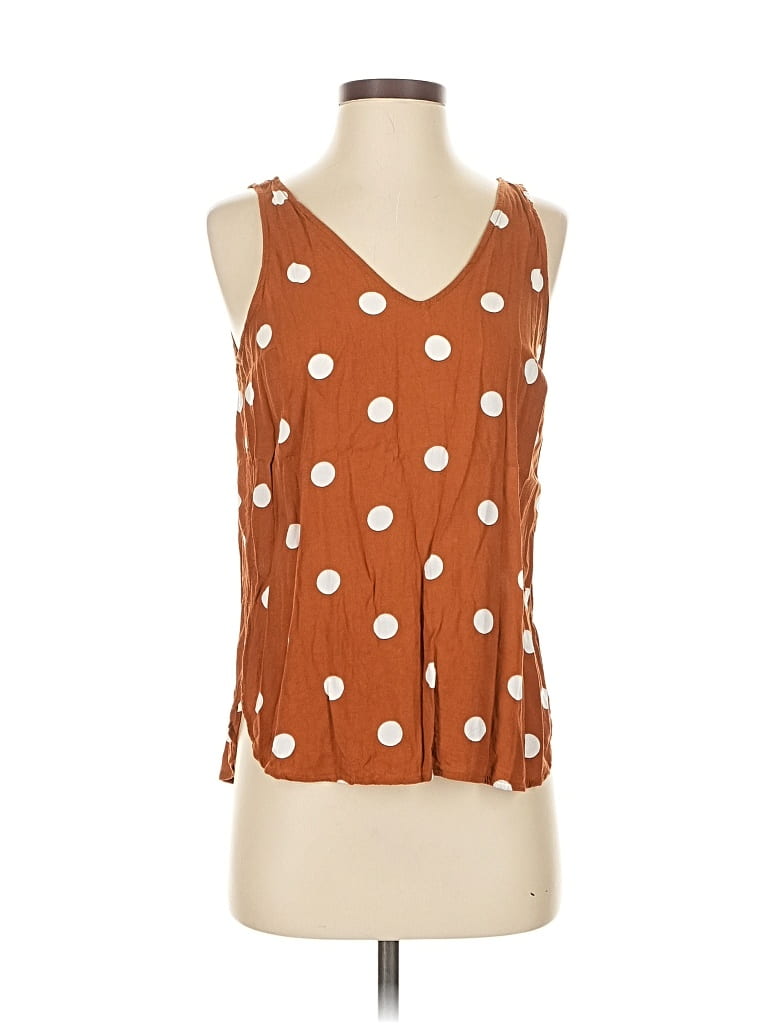 Pre-owned Old Navy Tank Top Brown Plunge Neckline Tops
