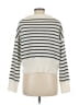 Woven Heart Stripes Ivory Pullover Sweater Size M - photo 2
