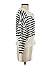 Woven Heart Stripes Ivory Pullover Sweater Size M - photo 4