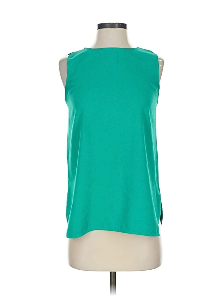 Pre-owned Ann Taylor Sleeveless Blouse In Blue