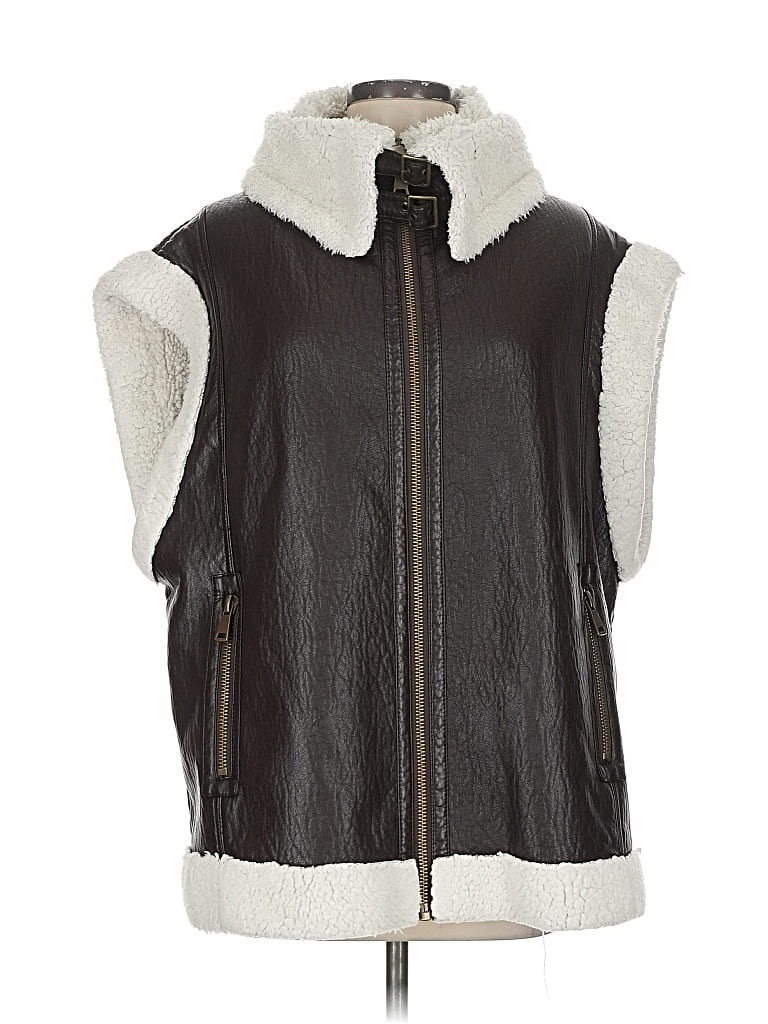 Pre-owned Unreal Fur Vest In Brown