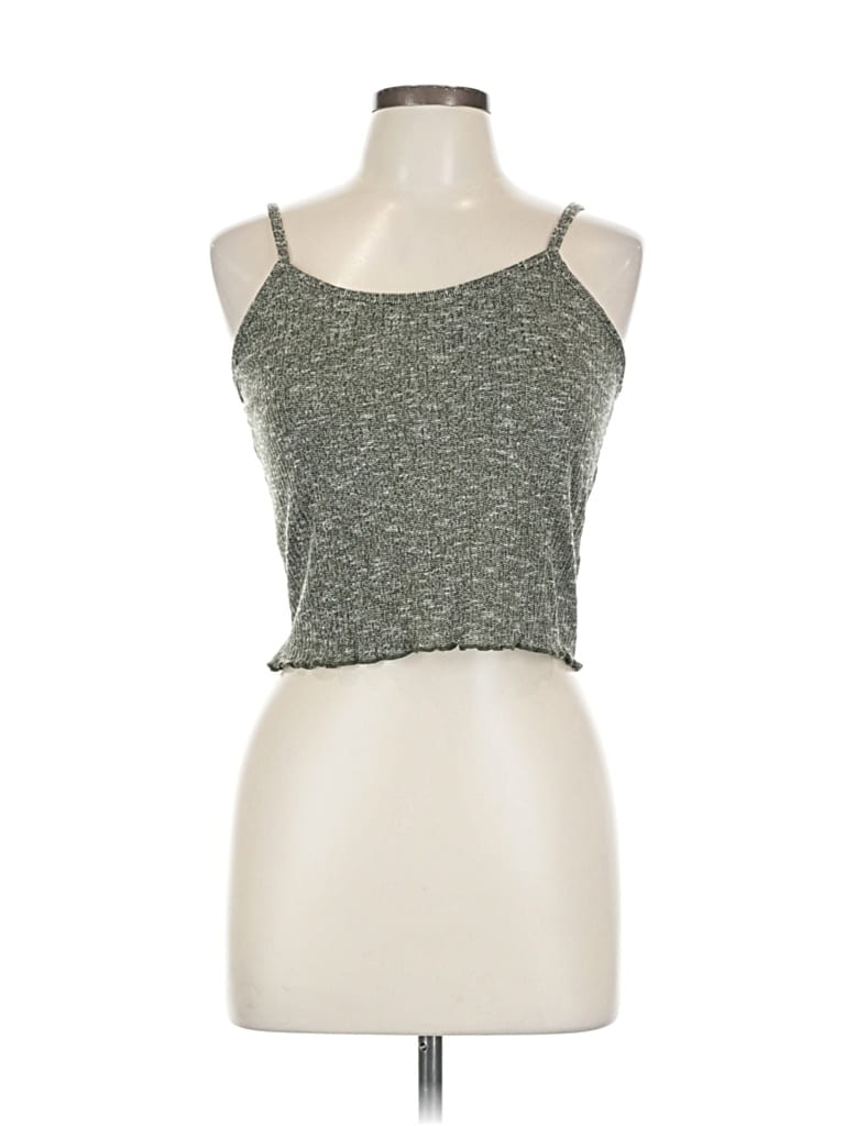 Pre-owned No Boundaries Sleeveless Top Green Halter Neckline Tops