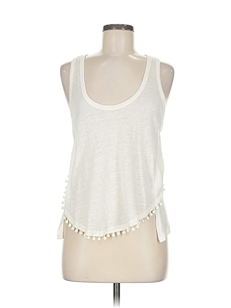 Pre-owned Derek Lam 10 Crosby Tank Top Ivory Halter Neckline Tops In White