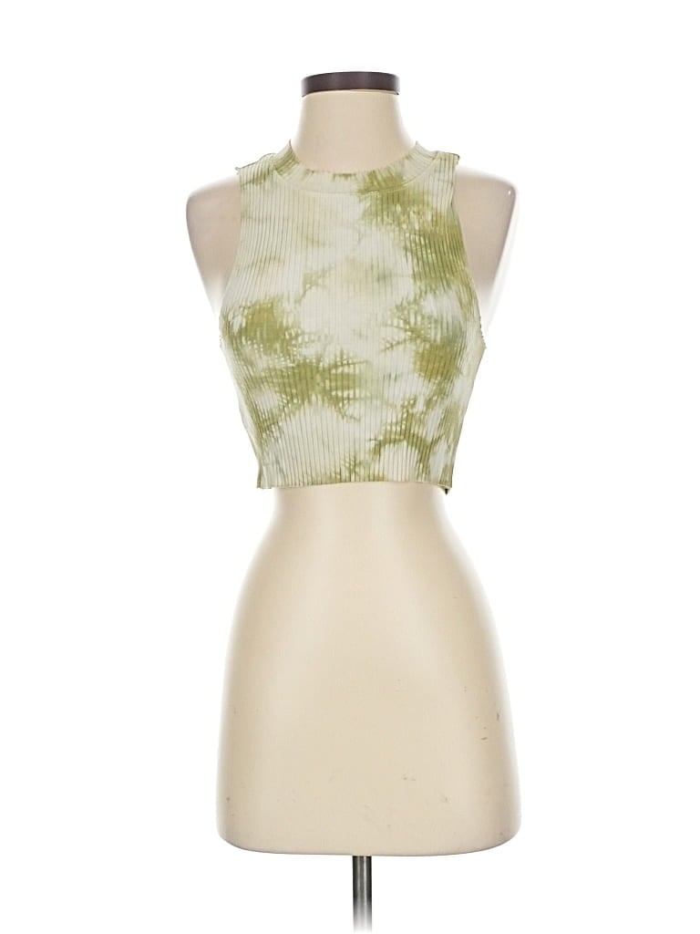 Pre-owned Aerie Tank Top Green Halter Neckline Tops