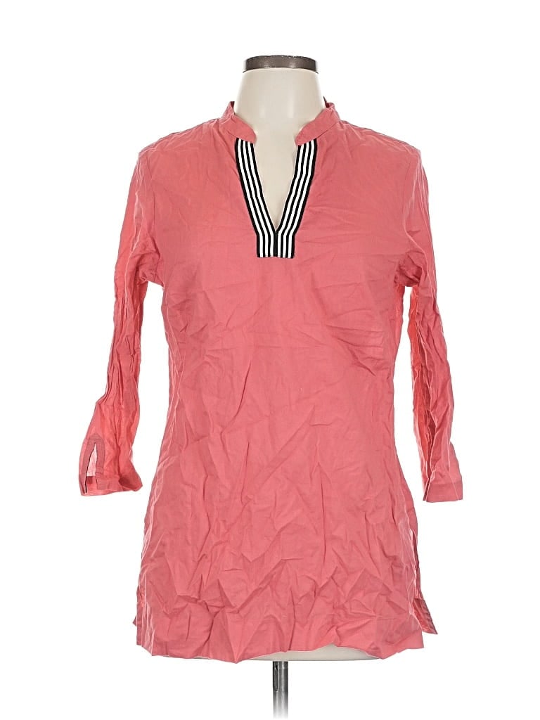 Pre-owned Brooks Brothers 346 3/4 Sleeve T-shirt In Pink