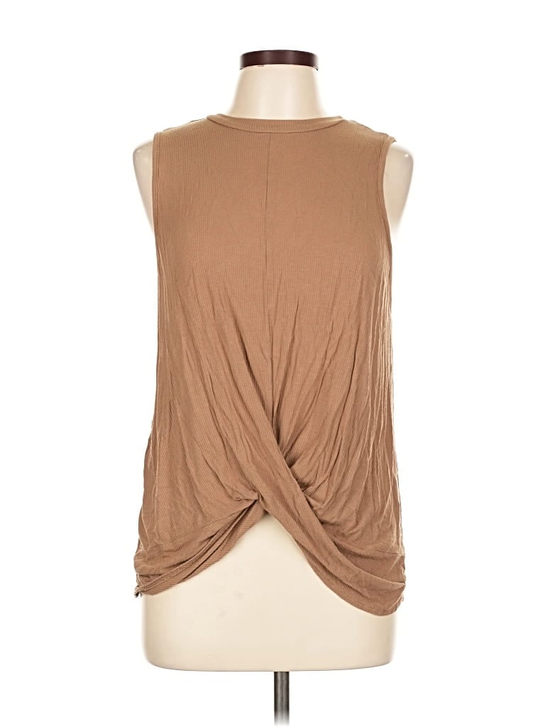 Pre-owned Shein Sleeveless T-shirt In Brown