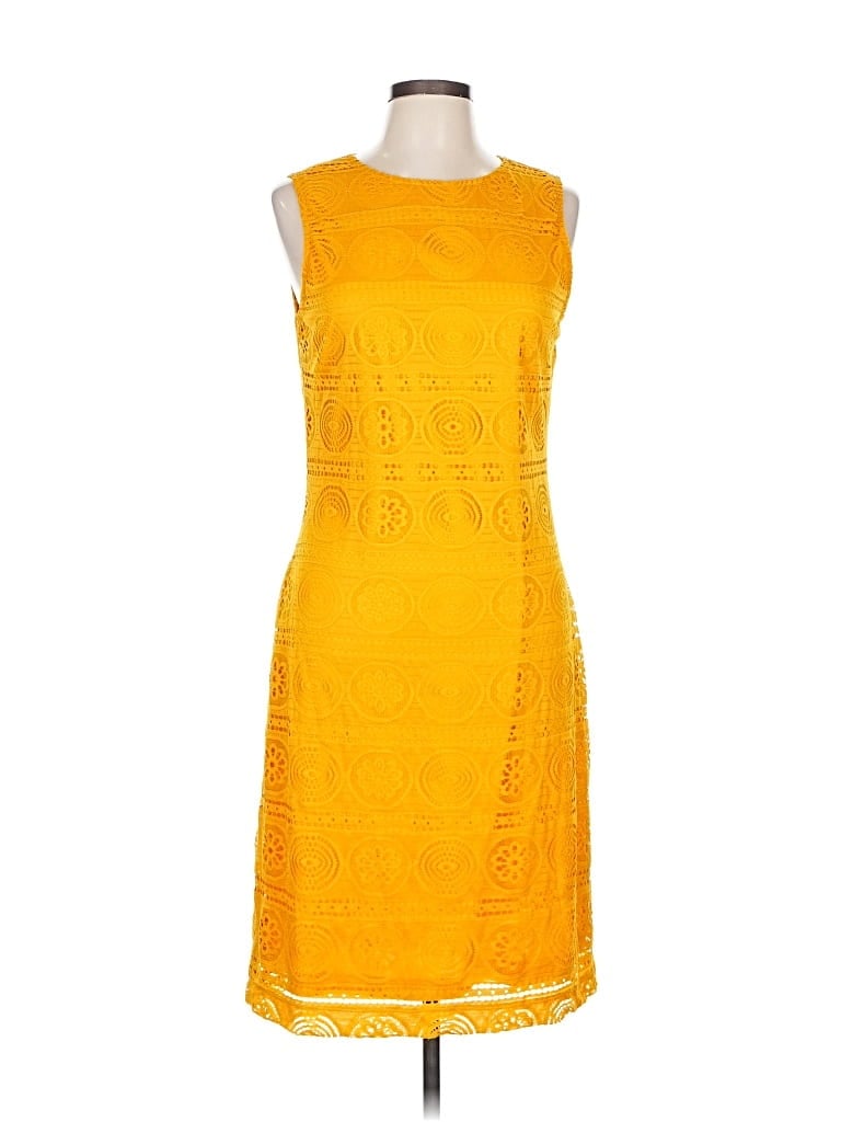 Click to view more detailed imagery on our partner's website Pre-owned Sharagano Cocktail Dress In Yellow