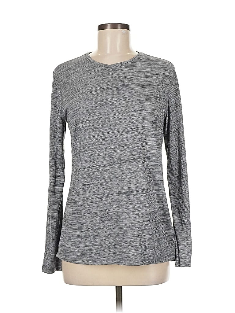 Pre-owned Athletic Works Long Sleeve T-shirt In Gray