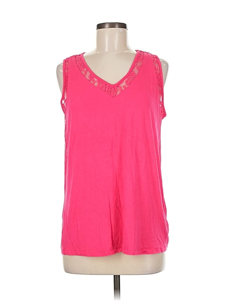 Pre-owned Torrid Sleeveless Top Pink V Neck Tops